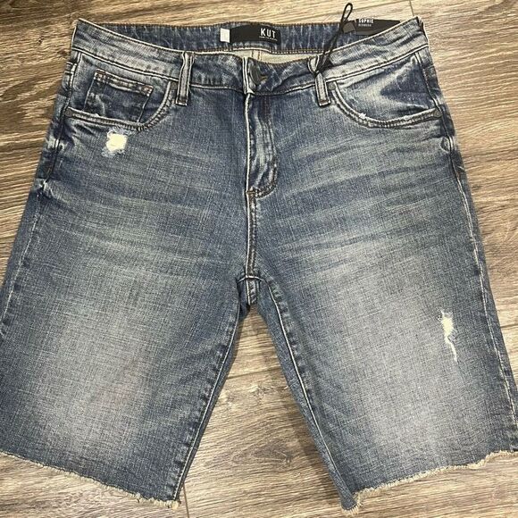 Kut Denim Size 10 NWT Sophia Shorts - Picture 1 of 5